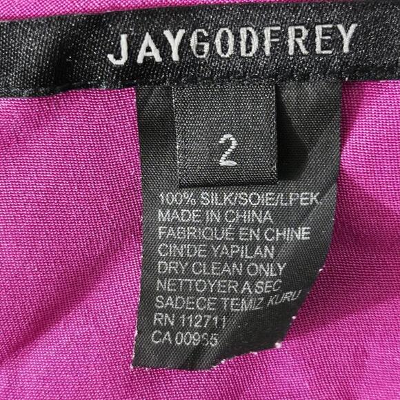 2/$50 NWOT Jay Godfrey Pink Off-Shoulder Mini Dress Size 2 - Picture 3 of 5